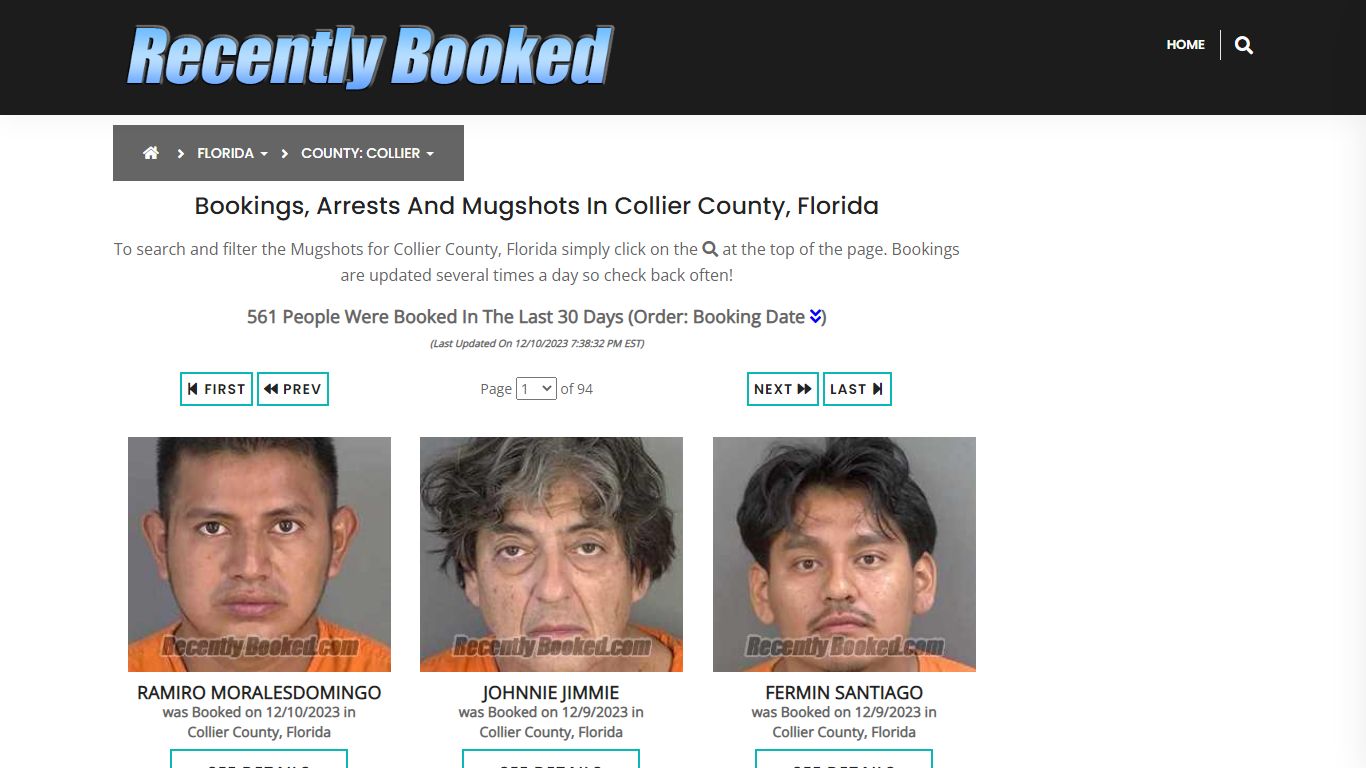 Recent bookings, Arrests, Mugshots in Collier County, Florida